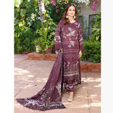 Schick Sitara Gold Printed Unstitched 3Pcs Suit With Dupatta - 1