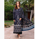 Schick Sitara Gold Printed Unstitched 3Pcs Suit With Dupatta - 3