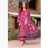 Schick Sitara Gold Printed Unstitched 3Pcs Suit With Dupatta - 7