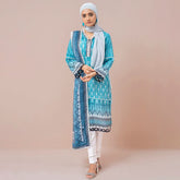 Eminent Printed Digital Lawn With Chiffon Dupatta Unstitched 3Pcs Suit - ES24LP3P15