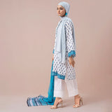 Eminent Printed Digital Lawn With Chiffon Dupatta Unstitched 3Pcs Suit - ES24LP3P09