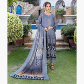 Schick Natasha Slub Lawn Embroidered Unstitched 3Pcs Suit - 6
