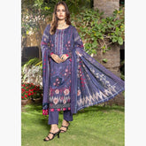 Schick Natasha Slub Lawn Embroidered Unstitched 3Pcs Suit - 8