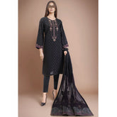 Saya Jacquard Printed Embroidered Unstitched 3Pcs Suit - E35