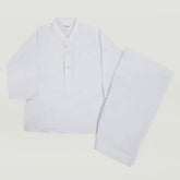 Newborn Boy Plain Shalwar Suit - White