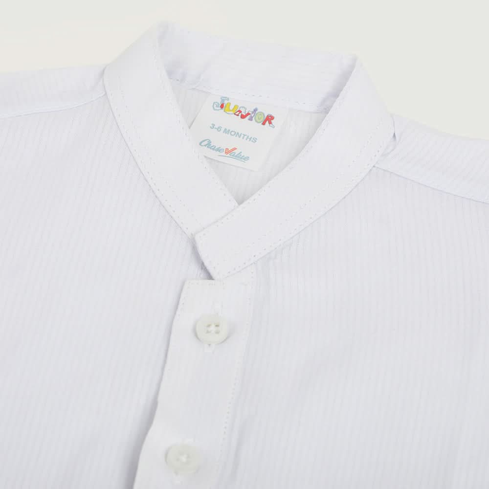 Newborn Boy Plain Shalwar Suit - White