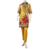 Women's Wash & Wear Unstitched 3pcs Suit - A26