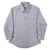 Eminent Boys Full Sleeves Casual Chambray Shirt - Grey