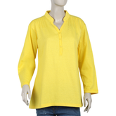 Women's Full Sleeves Printed Top - Yellow