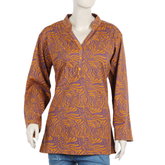 Women's Full Sleeves Printed Top - Purple