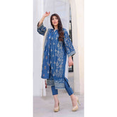Rashid Khaddar Printed Embroidered Unstitched 3pcs Suit - 8355