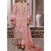 VS-ANMOL Cottel Printed Emboridered Unstitched 3pcs Suit With Emboridered Dupatta - 253