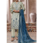 VS-ANMOL Cottel Printed Emboridered Unstitched 3pcs Suit With Emboridered Dupatta - 257