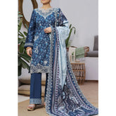VS-ANMOL Cottel Printed Emboridered Unstitched 3pcs Suit With Emboridered Dupatta - 259