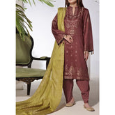 VS-JACQAURD Cambric Printed Unstitched 3pcs Suit - 2302-B