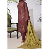 VS-JACQAURD Cambric Printed Unstitched 3pcs Suit - 2302-B