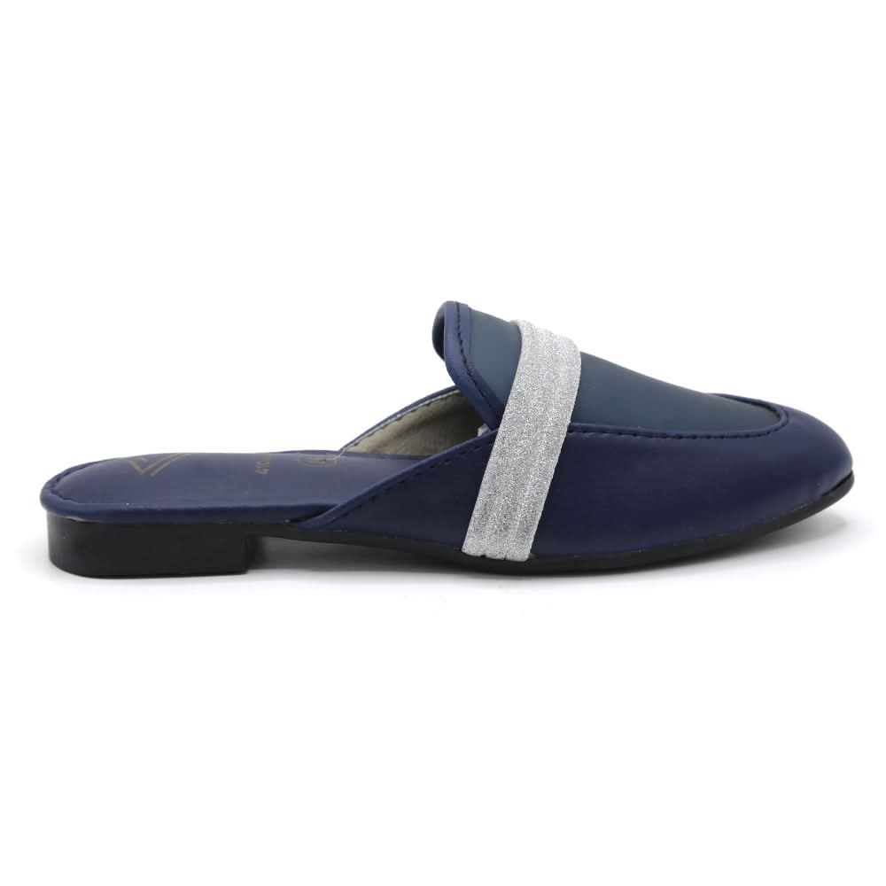 Girls Backless Pump - Blue