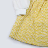 Girls Full Sleeves 3pcs Suit - Yellow