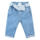 Eminent Newborn Girls Denim Pant - Ice Blue