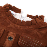 Girl Full Sleeves Tight Suit - Brown