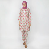 Women's Printed Khaddar Stitched 2pcs Suit - Fawn