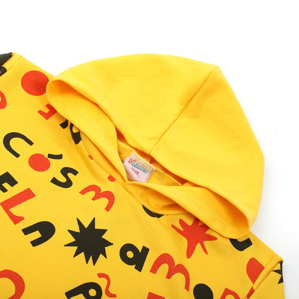 Girls Full Sleeves Hoodie T-Shirt - Yellow