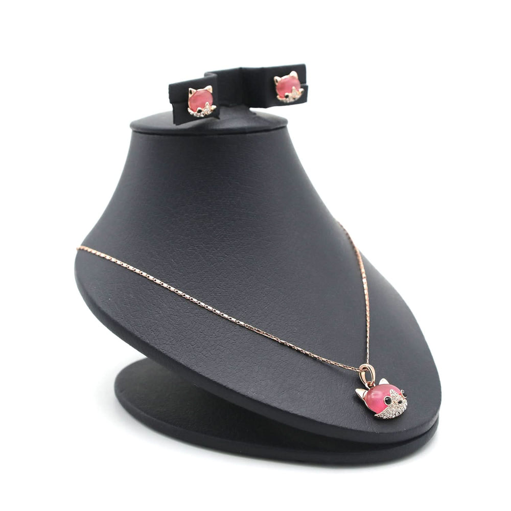 Women's Locket Set - Dark Pink