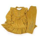 Girls Tight Suit - Mustard