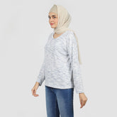 Women's Full Sleeves Fancy Top - Light Blue