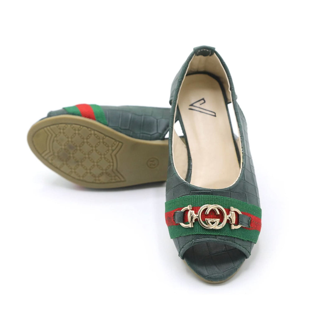 Girls Open-Toe Stylis Shoe - Green