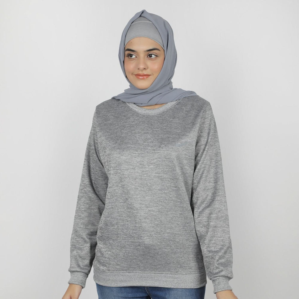 Women's Full Sleeves Sweat Shirt - Grey