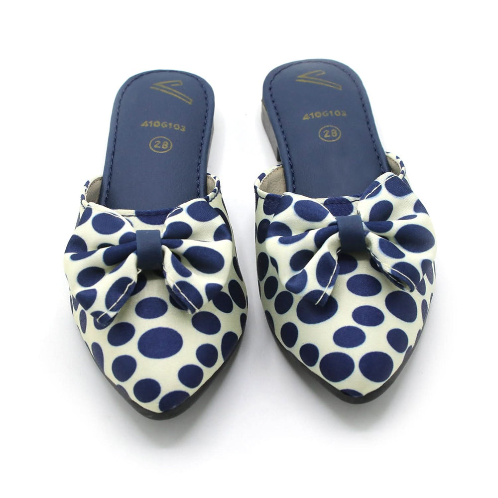 Girls Backless Pump - Blue