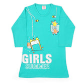 Girls Full Sleeves Top - Sea Green