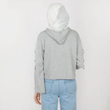 Women's Full Sleeves Hoodie Jacket - Grey