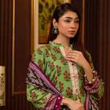 Regalia Linen Jacquard Unstitched Digital Printed 3pcs Suit - 2