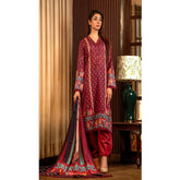 Regalia Linen Jacquard Unstitched Digital Printed 3pcs Suit - 5