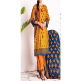 VS Daman Cambric Unstitched 3pcs Suit - 601-B