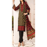 VS Daman Cambric Unstitched 3pcs Suit - 603-A