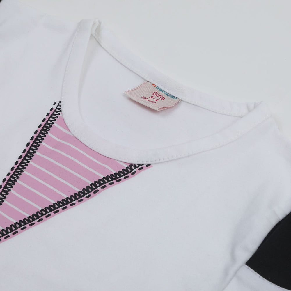 Girls Full Sleeves Top - White