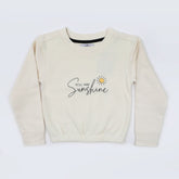 Eminent Girls Full Sleeves SweatShirt - Off White