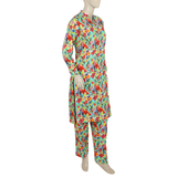 Women's Printed Khaddar 2pcs Suit - Blue