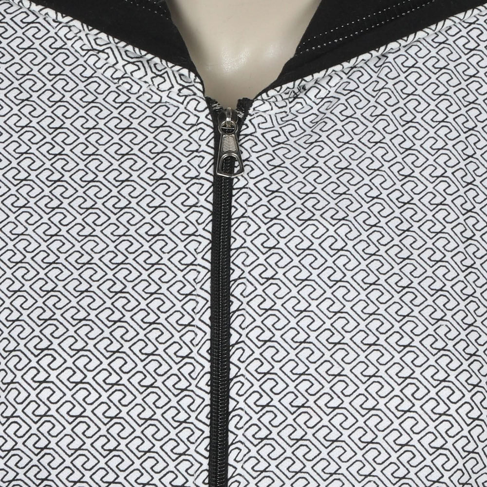 Women's Zipper Jacket - Black & White