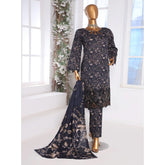 3D Daman kari By MI Creation Printed Lawn With Embroidered Unstitched 3Pcs Suit - 4