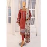 Needle Wonder By Dr. Haris Printed & Embroidered Lawn Unstitched 3Pcs Suit - 9