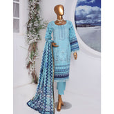 Needle Wonder By Dr. Haris Printed & Embroidered Lawn Unstitched 3Pcs Suit - 10