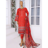 Needle Wonder By Dr. Haris Printed & Embroidered Lawn Unstitched 3Pcs Suit - 8