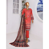 Needle Wonder By Dr. Haris Printed & Embroidered Lawn Unstitched 3Pcs Suit - 5