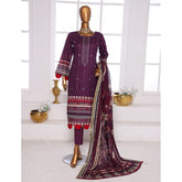 Needle Wonder By Dr. Haris Printed & Embroidered Lawn Unstitched 3Pcs Suit - 7