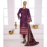 Needle Wonder By Dr. Haris Printed & Embroidered Lawn Unstitched 3Pcs Suit - 7