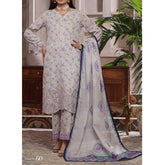 VS AIZA & MOMINA Printed Chikankari Embroidered Unstitched 3Pcs Suit - 166